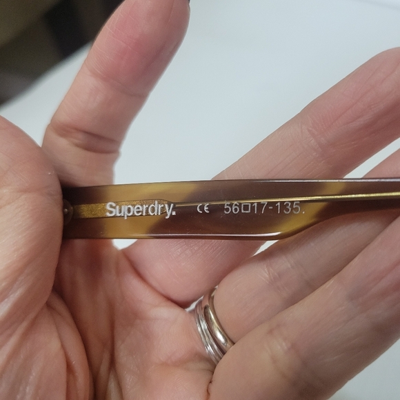 Superdry Dean glasses rectangle frames funky artsy yellow 56 17 135 - Picture 11 of 11